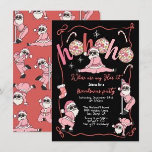 Invitation Amies de Funny Ho Ho Ho Fête de Noël Adulte