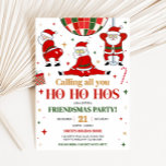 Invitation Amies Père Noël Funny Christmas Party<br><div class="desc">Diffusez la joie des fêtes avec notre invitation personnalisable de Noël imprimable,  parfait pour rassembler des amis et la famille pour une fête festive. Avec des designs élégants et un texte facile à éditer,  cette invitation donne le ton pour une saison de vacances joyeuse. 40SE B</div>