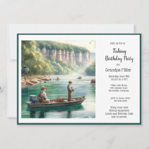 Invitation Amis de la famille  Fête d'anniversaire de pêche