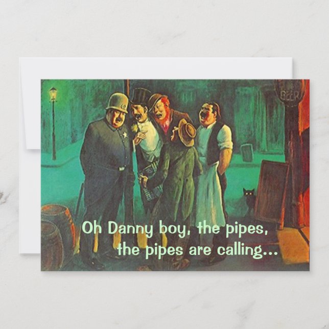 Invitation Amis de voisins chantant l'invitation du jour de (Devant)