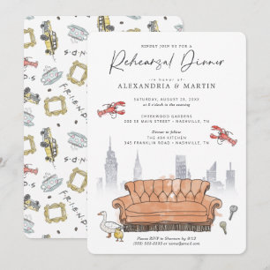 Invitation AMIS™   Dîner de répétition aquarelle