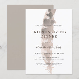 Invitation Amis d'un thanksgiving de la plume   Friendsgiving