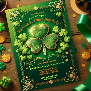 Invitation Amis Lucky Irish St. Patrick Fête