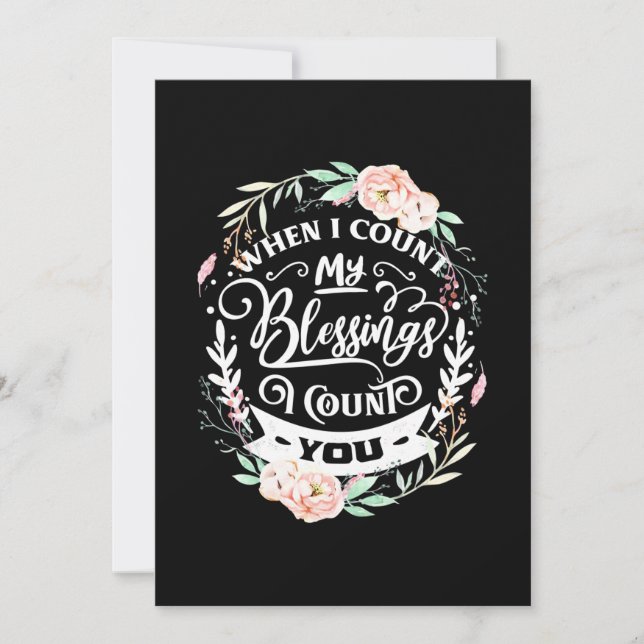 Invitation Amis Quand Je Compte Ma Bénédiction (Devant)