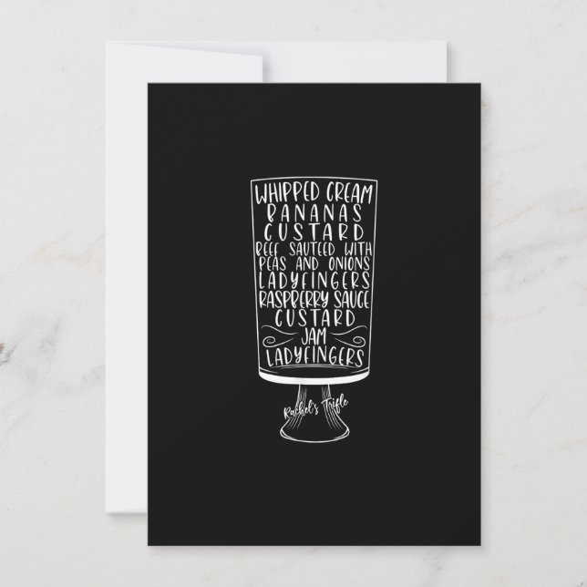 Invitation Amis Thanksgiving Rachel's Trifle Whipped Cream (Devant)