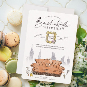 Invitation AMIS™   Watercolor Bachelorette Party Week-end