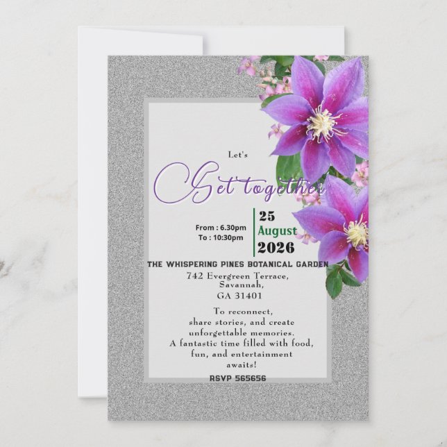 Invitation Amitié heureuse (Devant)