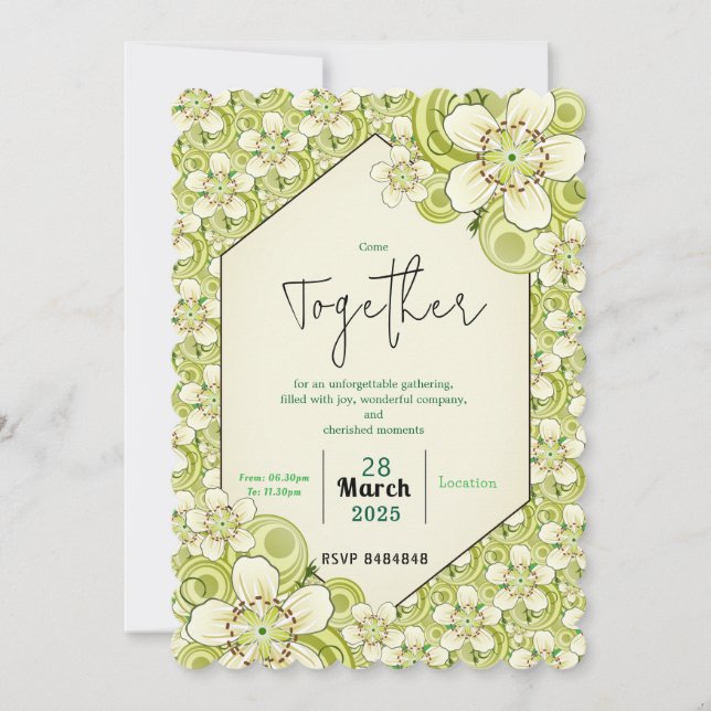 Invitation Amitié intemporelle avec amour (Devant)