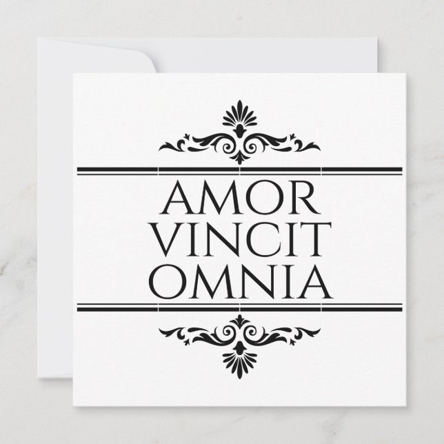 Invitation Amor Vincit Omnia - L'Amour Conquiert Tous (Devant)