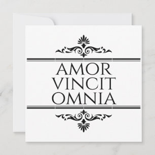 Invitation Amor Vincit Omnia - L'Amour Conquiert Tous