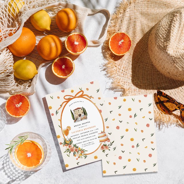 Invitation Amore & Aranci | Fête de mariage douce et Citronné (Créateur téléchargé)