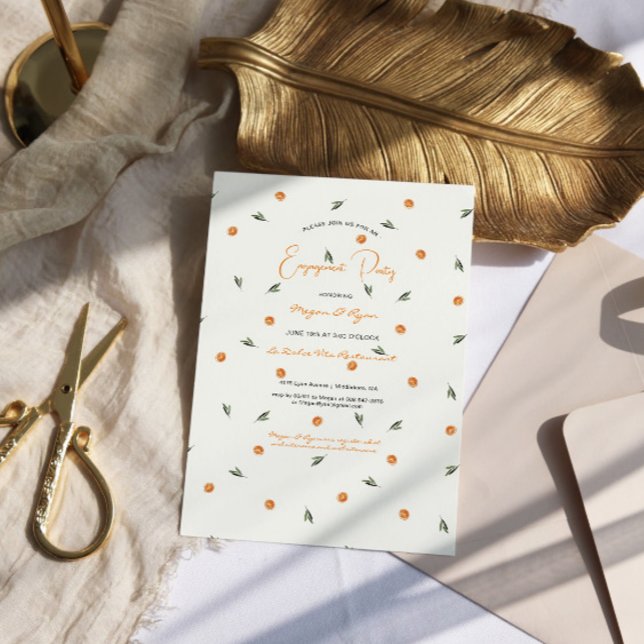 Invitation Amore & Aranci | Une fête de fiançailles au parfum (Créateur téléchargé)
