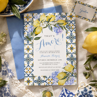 Invitation Amore Italien Lemon Méditerranéen Enterrement de V