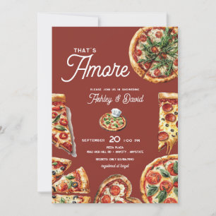Invitation Amore Italien Pizza Couples Fête des mariées de do