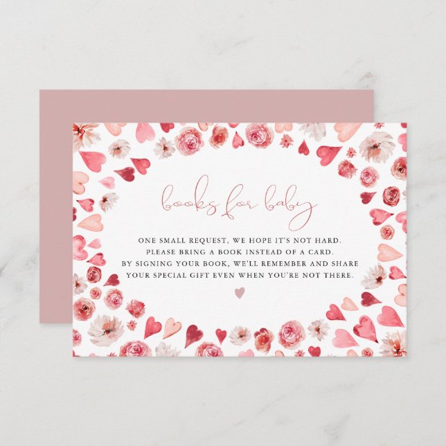 Invitation AMORE Little Sweetheart Valentines Livres pour béb (Devant / Derrière)