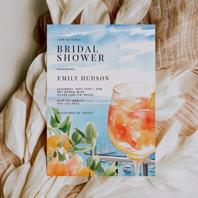 Invitation Amour à First Spritz Amalfi Fête des mariées (Créateur téléchargé)