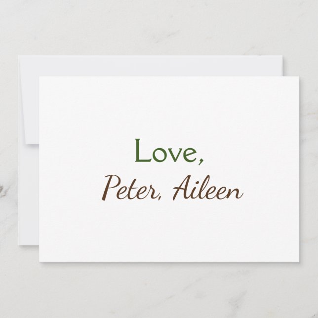 Invitation amour ajouter un nom simple texte modifiable minim (Devant)