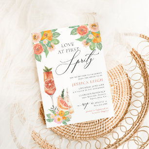 Invitation Amour au premier Spritz Bright Cocktail Enterremen