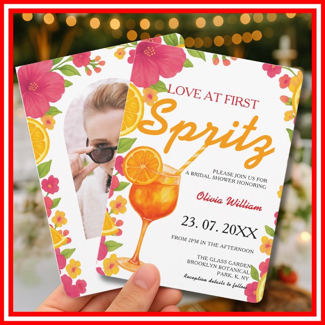 Invitation Amour au premier Spritz Citron Mariage (Créateur téléchargé)