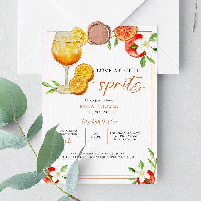 Invitation Amour au premier Spritz : Cocktail Citronné pour E (Créateur téléchargé)