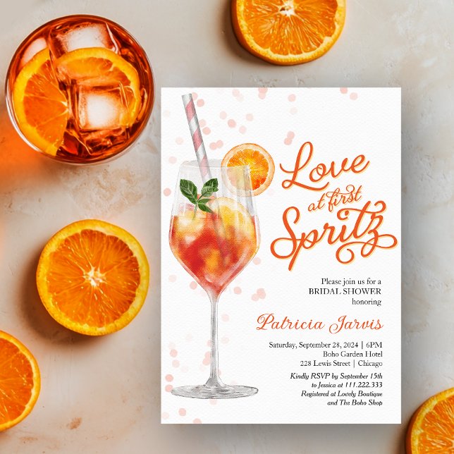 Invitation Amour au Premier Spritz : Fête de Mariage (Créateur téléchargé)