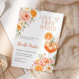 Invitation Amour au Premier Spritz Floral Citron pour Enterre