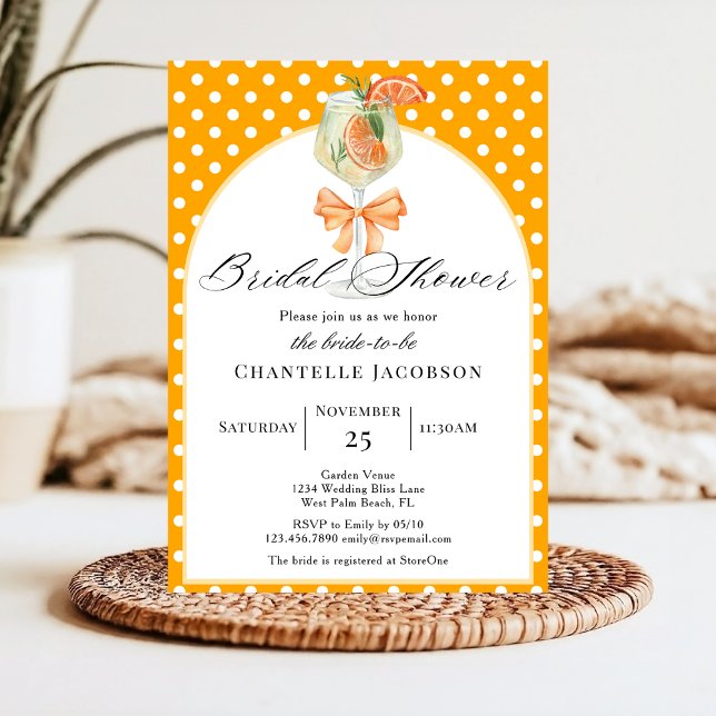 Invitation Amour au Premier Spritz Orange Pétillant Fête de M (Créateur téléchargé)