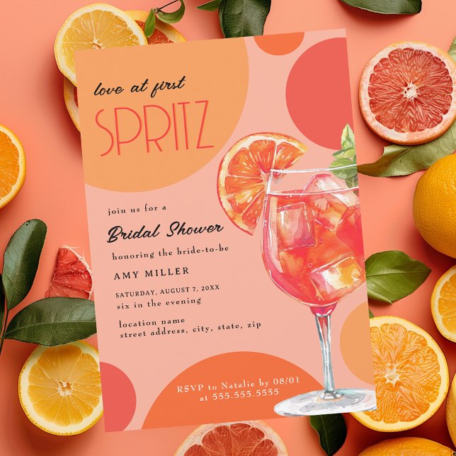 Invitation Amour au premier Spritz Shower de mariage (Créateur téléchargé)