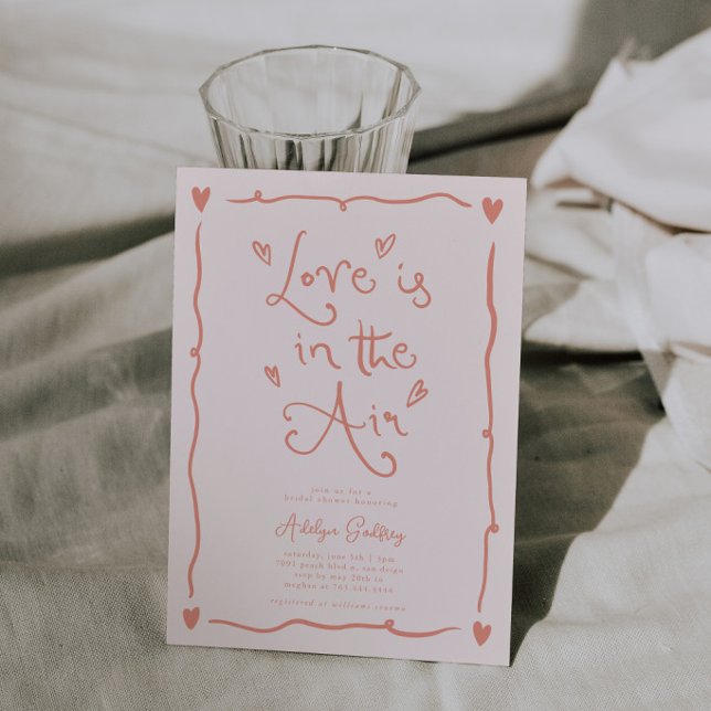 Invitation Amour Bizarre Dans L'air Fête de Mariage Prune (Créateur téléchargé)
