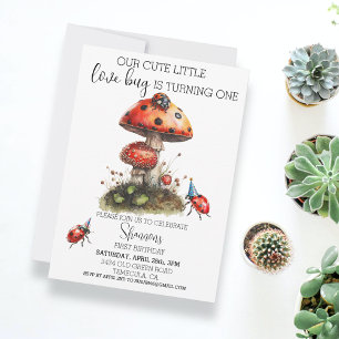 Invitation Amour Bug Ladybug fête d'anniversaire
