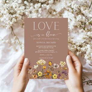 Invitation Amour dans Bloom Boho Chic Bridal Shower Invitatio