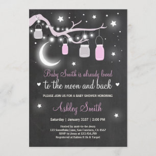 Invitation Amour de baby shower vous au rose de fille de