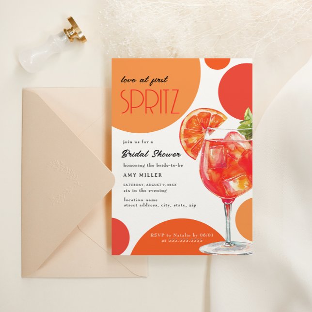 Invitation Amour de douche de mariée dès la première gorgée  (Créateur téléchargé)