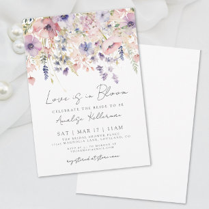 Invitation Amour de Fleur Sauvage : Floraison de l'Amour Fête