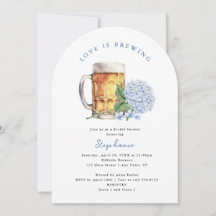 Invitation Amour de Hortensia Bleu en Ferveur Arche Enterreme