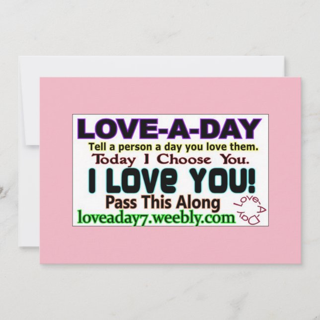 Invitation Amour du Jour (Devant)