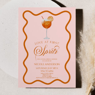 Invitation Amour Élégant Au Premier Spritz Fête des mariées