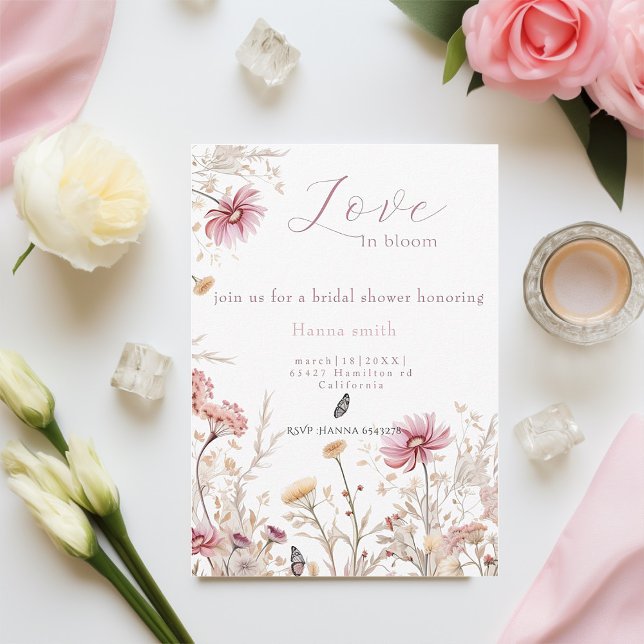 Invitation Amour en fleur Douche nuptiale (Créateur téléchargé)