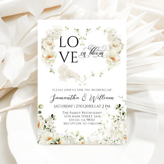 Invitation Amour en Fleur du Coeur en Fleur de Fleur de Fleur