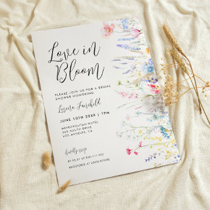Invitation Amour en fleur Élégante Fête des mariées Fleur sau