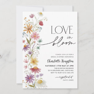 Invitation Amour en fleur Fleur sauvage Fête des mariées flor