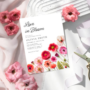 Invitation Amour En Fleur Floral Chic Fête des mariées Invita