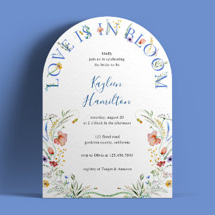 Invitation Amour En Fleur Floral Colorful Garden Fête des mar