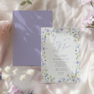 Invitation Amour En Fleur Floral Purple Green Bridal Show