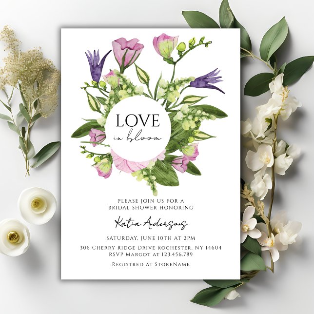 Invitation Amour en fleurs Fête de mariage de printemps et d' (Créateur téléchargé)