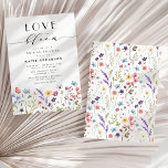 Invitation Amour en fleurs Fête des mariées d'été du printemp<br><div class="desc">L'amour est en Fleur ! Célébrez la future mariée avec cette élégante aquarelle printemps fleurie jardin fleuri d'été invitation à la douche nuptiale.</div>