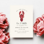 Invitation Amour et homard Fruits de mer Dîner de répétition<br><div class="desc">Amour et homard Fruits de mer Répétition Océan Invitation</div>