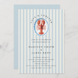 Invitation Amour et homard Nautique Plage