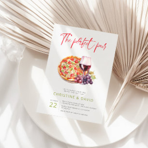 Invitation Amour et vin Parfait Paire Couple Douche