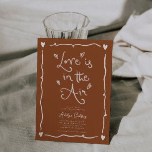 Invitation Amour Fantaisiste Dans L'air Enterrement de Vie de
